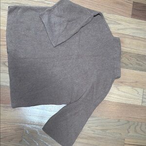 Ann Taylor Brown Cowl Neck Sweater